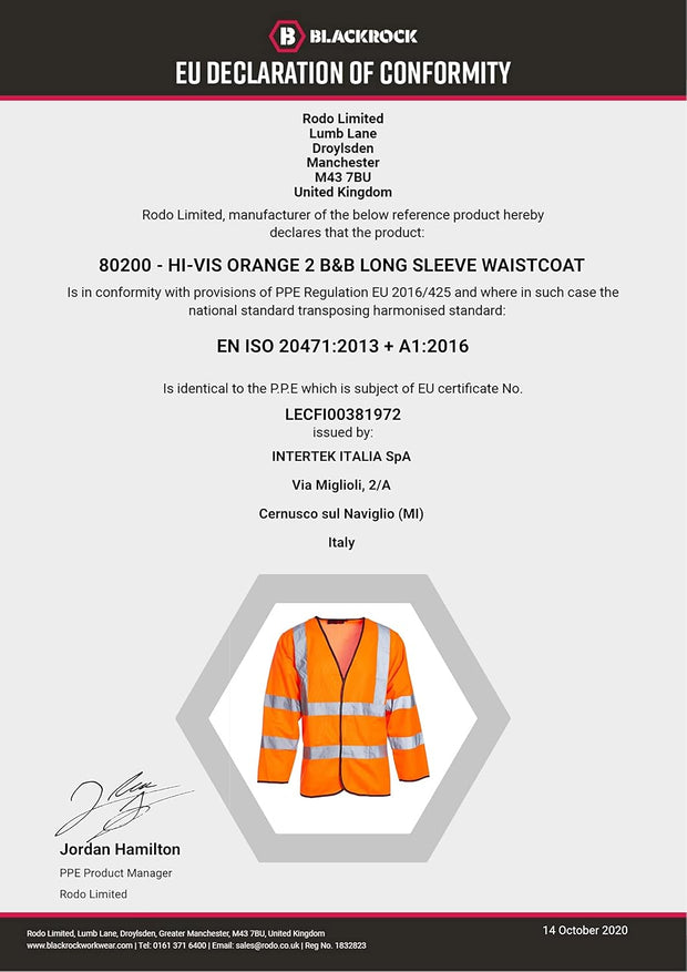 Hi Vis Long Sleeve Vests Orange, Reflective High Vis Jackets, Hi Viz, Work Utility & Safety Clothing, Neon Clothes, Running, Jacket, Hivisible, Security, PPE, Fluorescent - Size 3XL