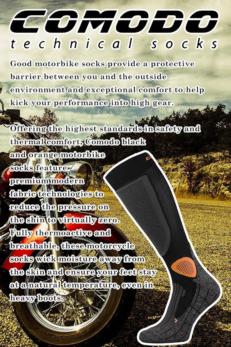 - Men'S Long Motorcycle Socks, Breathable Functional Socks, Motorcycle Socks for Motorcycle Boots